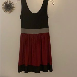 Black and maroon tank dress, size M